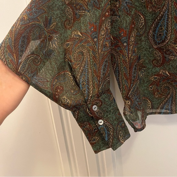 MANGO Paisley Sheer Blouse - Picture 8 of 10